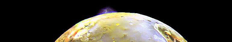 Volcanic plume on the limb of Io